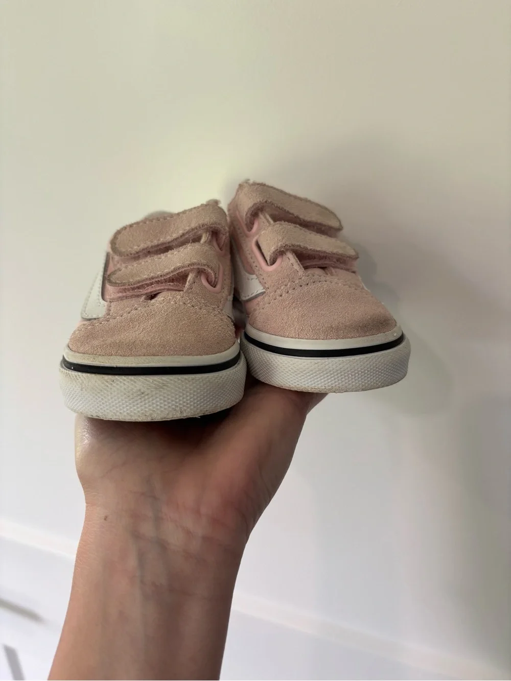 Vans Toddler Old Skool V Shoe Powder Pink/True White 4c